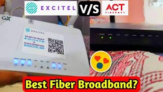 Detailed Information of Excitel FIBER and ACT FIBER🤩😱 [upl. by Alaekim]