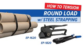 How To Tension Round Load with Steel Strapping [upl. by Cohn841]