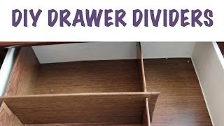 CHEAP ORGANIZING DIY Drawer Dividers [upl. by Sadella]