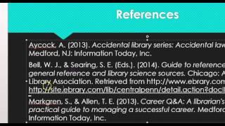 The References Slide [upl. by Purdy388]