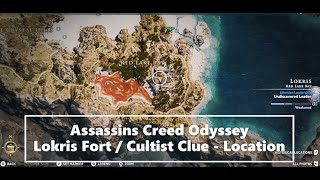 Lokris Fort  Cultist Clue  Location  Assassins Creed Odyssey [upl. by Waldack]