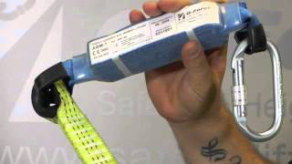 GForce Shock Absorber Webbing Lanyard with Scaffold Hook by SafetyLifting [upl. by Tiffi344]