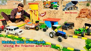 Making a Mini Watertank using bricks for Rc tractor Aakash946 [upl. by Thamora]