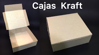 Caja cuadrada en carton KRAFT  Paso a paso [upl. by Lucas354]