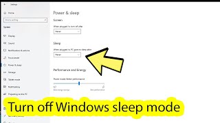 How to turn off sleep mode windows 10 [upl. by Ivgnout768]