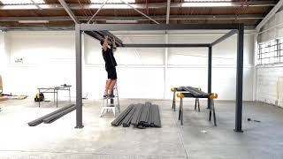 Aluminium Louvre Roof System Pergola Assembly Video [upl. by Jobyna235]