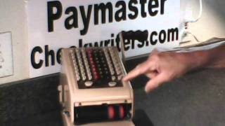 Paymaster CheckWriter Model 7000 Keyboard [upl. by Adnawt]