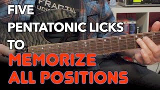 5 Pentatonic Licks That Help Learn Pentatonic Positions [upl. by Talyah]