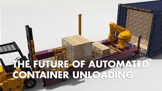 Automated Container Unloading  concept [upl. by Avek]