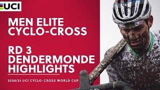 Round 3  Men Elite Highlights  202021 UCI Cyclocross World Cup  Dendermonde [upl. by Verne]