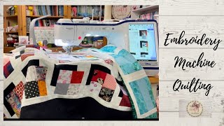 QUILTING EDGE TO EDGE ON YOUR EMBROIDERY MACHINE PART 1 [upl. by Marbut]