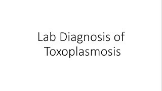 Laboratory Diagnosis of Toxoplasmosis  Parasitology [upl. by Notxed]