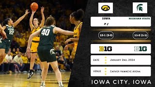 No 4 Iowa vs Michigan State  Big Ten  1224 [upl. by Skelton]