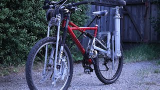 Rail Bike with folding outriggers  riding abandoned railroads on the central coast [upl. by Ilime]