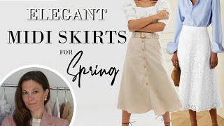 8 ELEGANT ways to style a Midi Skirt in SPRING 2020  Classy Fashion for Women [upl. by Armat]