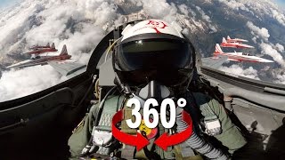 360° cockpit view  Fighter Jet  Patrouille Suisse  Virtual Reality [upl. by Nalyr]