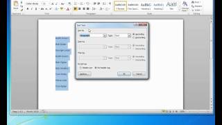 How To Sort Lists in Microsoft Word [upl. by Iana]