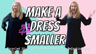 ♻️Thrift Flip Shrink That Dress a DIY Tailoring Tutorial to Make a Dress Smaller ♻️ [upl. by Lust]