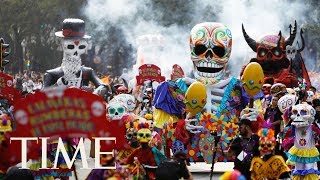 Live Footage As Mexico City Celebrates Día De Los Muertos Day Of The Dead  TIME [upl. by Llennod409]