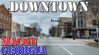 Macon  Georgia  4K Downtown Drive [upl. by Hehre111]