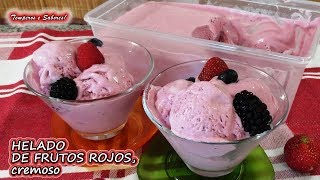 HELADO DE FRUTOS ROJOS CREMOSO con solo 4 ingredientes [upl. by Noakes]