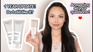 1 YEAR UPDATE REVIEW The Ordinary Natural Moisturizing Factors  HA  Common Questions Answered [upl. by Esialb]