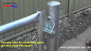 Gate Latch 2 way for round pipe and square [upl. by Thamora]