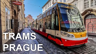 🇨🇿 Trams in Prague  Tramvaje v Praze 4K 2020 [upl. by Munson818]