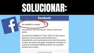 Recuperar mi Cuenta de Facebook Inhabilitada o Bloqueada [upl. by Oinigih]