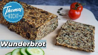 Wunderbrot  Brot ohne Mehl backen gesund und lecker [upl. by Enilreug711]