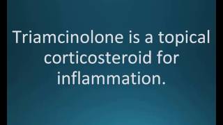 How to pronounce triamcinolone Kenalog Memorizing Pharmacology Flashcard [upl. by Haynes989]