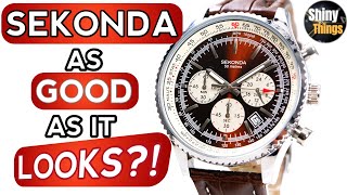 Sekonda Chronograph  Pilot Watch  Navitimer homage [upl. by Ursas861]