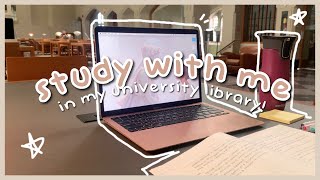 study with me in the library  2 hrs lofi music and real sound 5010 pomodoro [upl. by Ever]