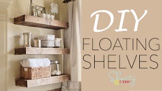 DIY Floating Shelves  How To Make Wood Floating Shelves [upl. by Okiram]