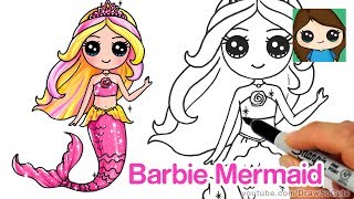 How to Draw Barbie Mermaid Chibi [upl. by Calmas]