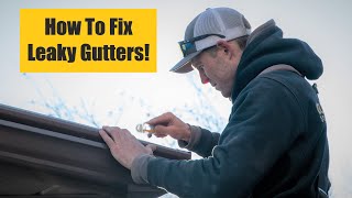 How To Reseal Old Leaking Gutter Joints [upl. by Illib]