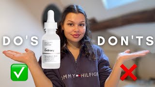 HOW TO PROPERLY USE THE ORDINARY NIACINAMIDE SERUM  Dos and Donts [upl. by Billi]