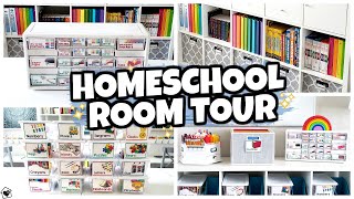 HOMESCHOOL ROOM MAKEOVER 🍎 Tour amp Organization 20202021 [upl. by Yffub]