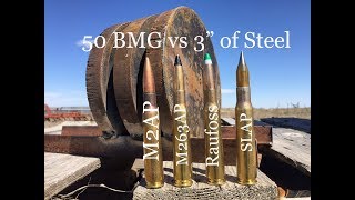 50 Cals Fastest rounds vs 3quot of Steel [upl. by Glenden]