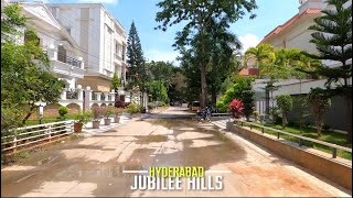 Jubilee Hills  4K  Multi Crore South Celebrity Houses Area in Hyderabad [upl. by Llednohs]