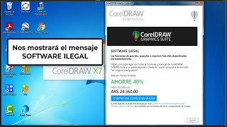 SOLUCIÓN Corel Draw Software ilegal 😉 [upl. by Ennayt290]