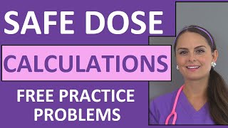 Safe Dose Dosage Range Pediatric Calculations Nursing Drug Math Video 7 [upl. by Louisette]