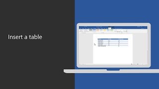 Insert a table in Microsoft Word [upl. by Caines]