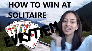 HOW TO WIN AT SOLITAIRE EVERY SINGLE TIME [upl. by Dressel]