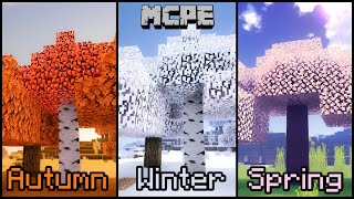 Seasons In MCPE With Ultra Realistic Shaders  Autumn Winter and Spring  113 114 115 and 116 [upl. by Anairb863]