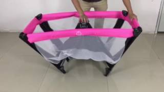 iSafe Travel Cot Set Up OpenClose [upl. by Amadis]