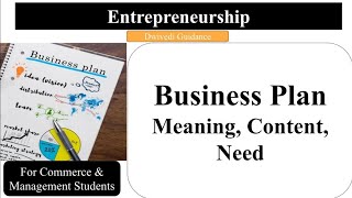 Business Plan Meaning Content Need Innovation and entrepreneurship Entrepreneurship Development [upl. by Cordelia]