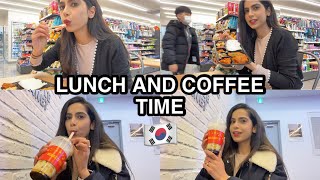 🇰🇷 CONVENIENCE STORE lunch and coffee ☕️  vlog [upl. by Nairot586]