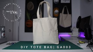 How to Sew Tote Bag for Beginners  GA003 [upl. by Maurreen909]