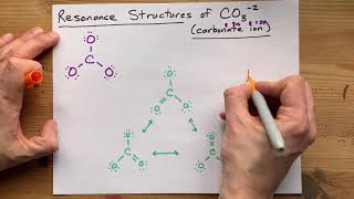 Resonance Structures of CO32 the Carbonate Ion [upl. by Lehsreh]